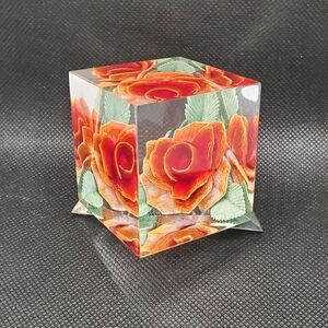 Reverse Carved Lucite Paperweight by Joseph Kulina